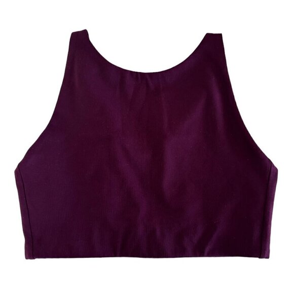 Girlfriend Collective Plum Topanga Halter Bra - Picture 6 of 8